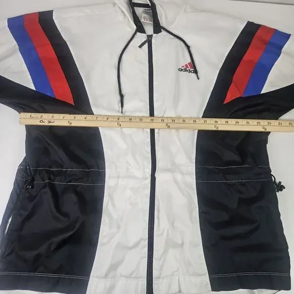 Vintage 90s Adidas Originals Windbreaker Jacket Football Mens Medium Sportswear
